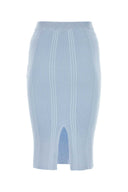 Bottega Veneta Pastel Light Blue Cotton Skirt