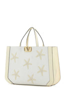 Valentino Garavani White Fabric Valentino Garavani Escape Shopping Bag