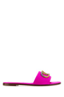 Valentino Garavani Fuchsia Satin Valentino Garavani Escape Slippers