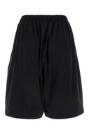 Balenciaga Black Stretch Nylon Bermuda Shorts