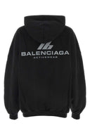 Balenciaga 블랙 코튼 오버사이즈 스웨트셔츠