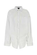 Balenciaga White Poplin Camisa de gran tamaño