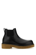 Bottega Veneta Black Leather Haddock Botts