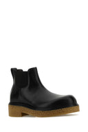 Bottega Veneta Black Leather Haddock Botts