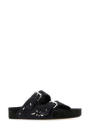 Isabel Marant Black Wildleder Lennyo Pantoffeln