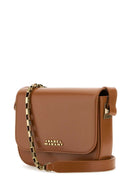 Isabel Marant Biscuit Leder kleine Lizza -Crossbody -Tasche