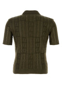 Polo in lana verde dell'esercito di Fendi