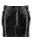 Isabel Marant Dark Grey Synthetic Leather Laviana Mini Skirt
