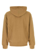 Carhartt Wip Camel Cotton Hooded American Script Sweat