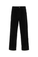 Carhartt Wip zwarte corduroy enkele kniebroek