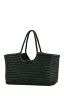 Dragon Diffusion Green Leather Nantucket Bucket Bag