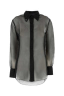 Oseree Black Organza Silk