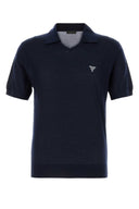 Prada Midnight Blue Cashmere Polo Shirt