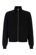 Prada Black Stretch Stretch Wool Blend Cardigan