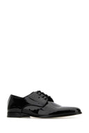Dolce & Gabbana Black Leather Raffaello Lace Up Shoes