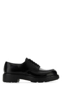 Prada Black Leather Lace Up Shoes