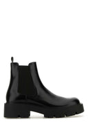 Prada Black Leather Ankel Boots