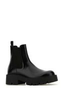 Prada Black Leather Ankel Boots