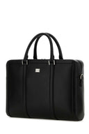 Deletín de cuero negro Dolce & Gabbana