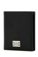 Billetera de cuero negro Dolce & Gabbana