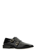 Salvatore Ferragamo Black Leather Caracas Monk Strap Shoes