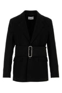Salvatore Ferragamo Black Cotton Blazer