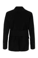 Salvatore Ferragamo Black Cotton Blazer