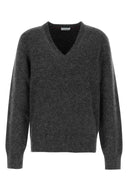 Salvatore Ferragamo Charcoal Stretch Alpaka -Mischpullover
