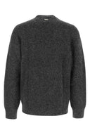 Salvatore Ferragamo Charcoal Stretch Alpaka -Mischpullover