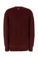 Salvatore Ferragamo Burgundy Cashmere Blend Cardigan