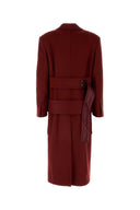 Salvatore Ferragamo Tiziano Red Wool Blend Coat