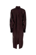 Salvatore Ferragamo Burgundy Satin Dress