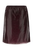 Salvatore Ferragamo Burgundy Nylon Blend Skirt