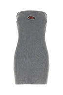 Mini abito di cotone grigio diesel