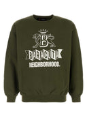 Baracuta Inglaterra Blend de algodón verde oscuro sudadera de gran tamaño