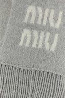 Miu Miu Grey Mohair Blend Scarf
