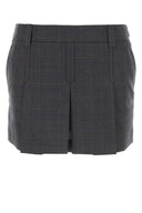 Miu Miu Glencheck Mini Skirt