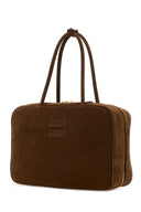 Miu Miu Braune Wildlederhandtasche
