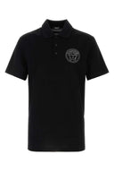 Versace black piquet polo