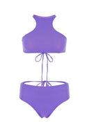 The Attico Lilac Stretch Nylon Bikini
