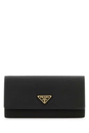 Schwarze Prada-Clutch aus Leder