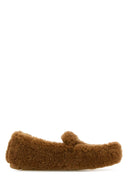 Prada Caramel Shearling Loafers