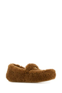 Prada Caramel Shearling Loafers
