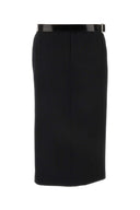 Gonna di gabardina nera Prada