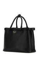 Prada Black Leather Medium Prada Buckle Handbag