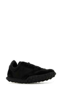 Jil Sander schwarzer Stoff und Wildleder -Turnschuhe