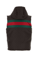 Gucci Dark Brown Gg Polyester Blend Sleeveless Down Jacket