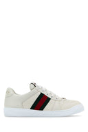 Gucci White Leather Screener Sneakers
