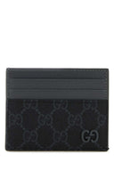 Gucci Kartenetui aus GG-Stoff und Leder