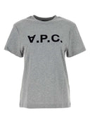 A.P.C. Maglietta in cotone grigio melange